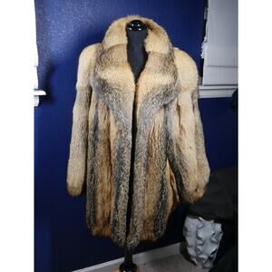 Amazing American Plains Fox Fur Coat Jacket Unisex!